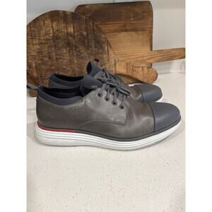 Cole Haan mens 11.5 Grand 360 cap toe Oxfords shoes in gray